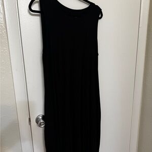 Time and Tru Classic Black Midi Dress
